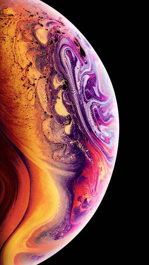 Billedtekst: Original iPhone 7 viser fantastisk marmorplanetkugle-baggrund — iPhone 7 Wallpapers