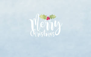 Blå Glædelig Jul skrivebordsbaggrund — Julebord Wallpapers