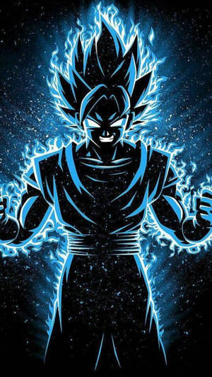 Sort og blå Black Goku-telefon