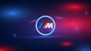 Blå røde lys BMW M-logo — Bmw Wallpapers