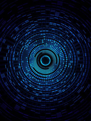 Blue Circular Abstract IPad Mini — iPad Mini Wallpapers