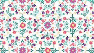 Baggrundsbillede med bohemsk blomstermønster — Æstetisk mønster Wallpapers