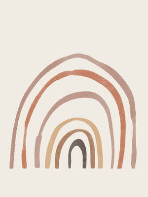 Boho Regnbue — Brun æstetik GIF Wallpapers