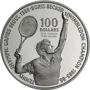 Boris Becker sølvmønt tapet — Neutral Wallpapers