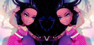 Bratz æstetisk dukke i lyserød kjole tapet — Bratz æstetik Wallpapers