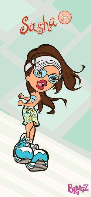 Bratz-dukke Sasha digital kunst baggrund — iPhone 17 Pro Wallpapers
