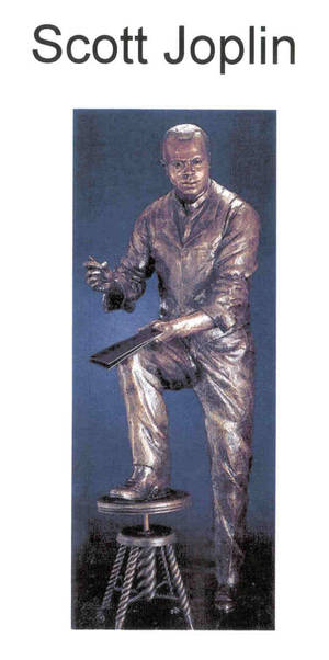 Bronzestatue af Scott Joplin, Ragtime-kongen — 18:9 Wallpapers
