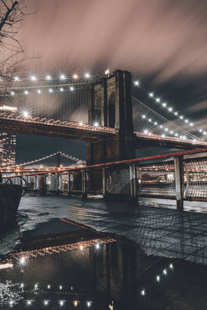 Brooklyn Bridge New York nat iPhone — Xiaomi Pad 8 Pro Wallpapers