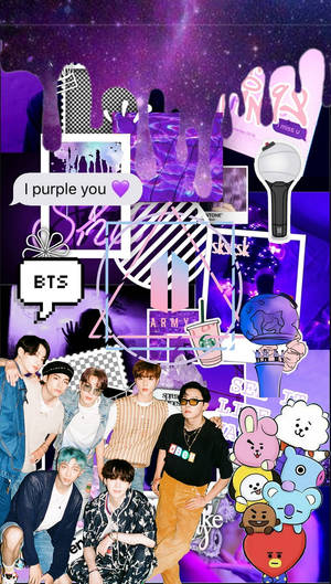 BTS Aestetik BT21 Lilla — Bts æstetik Wallpapers