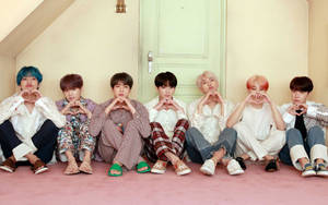 BTS Desktop Hjerte Tegn Ved Dør — Bts desktop Wallpapers