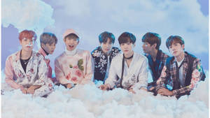 BTS skrivebord på falsk sne — Bts desktop Wallpapers