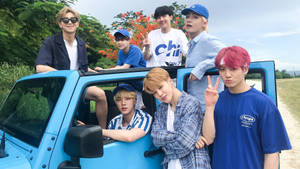 BTS gruppebillede fra Saipan wallpaper — Bts gruppebillede GIF Wallpapers