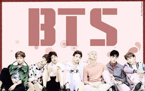 BTS gruppebillede i pink baggrund — Bts gruppebillede GIF Wallpapers