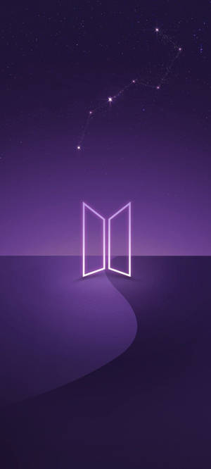 BTS violet logo baggrund — iPhone 18 Wallpapers