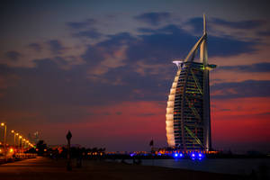 Burj Al Arab nathimmel — Låseskærm Wallpapers