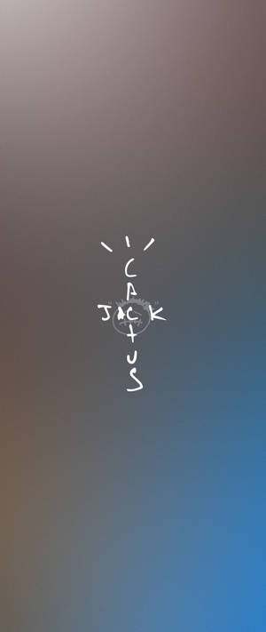 Cactus Jack Travis Scott Tekst Logo Blå Og Grå — Galaxy Z Flip Wallpapers