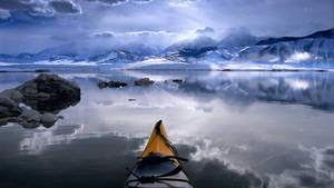 Californisk sø i kold vinter tapet — Kold Wallpapers