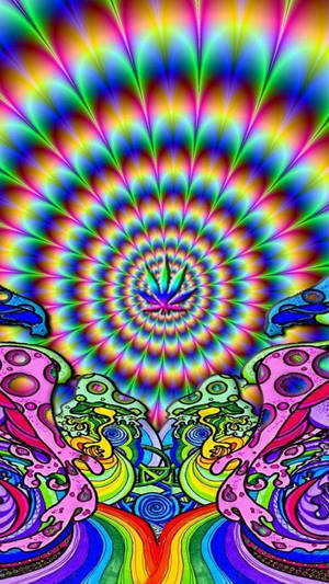 Cannabis Kalejdoskop Trippy Æstetik