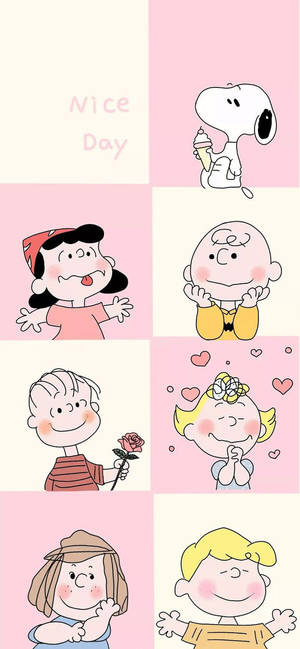 Charlie Brown og venner nice day baggrund — iPhone 17 Wallpapers