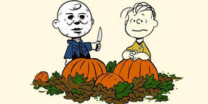 Charlie Brown og Linus Halloween kunst wallpaper