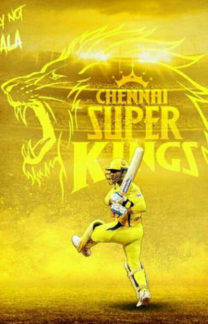 Chennai Super Kings gyldne løve baggrund — Redmi Pad Wallpapers