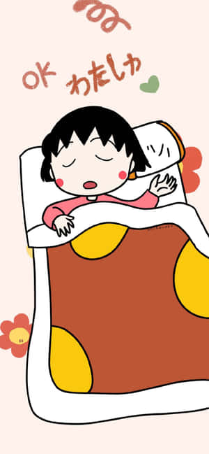 Chibi Maruko Chan baggrund — ZTE Blade V80 Pro Wallpapers
