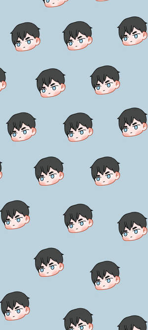 Chibi Tobio Kageyama mønster wallpaper — iPhone 8 Plus Wallpapers