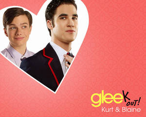 Wallpaper med Chris Colfer som Kurt med Blaine — 5:4 Wallpapers