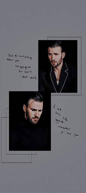 Chris Evans sort minimalistisk wallpaper — iPhone 12 Wallpapers
