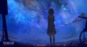 Chromebook Anime Pige Baggrund — Chromebook Wallpapers