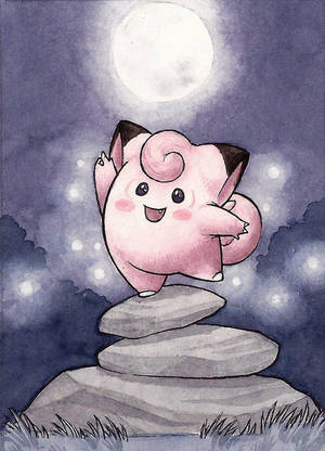 Clefairy danser i fuldmånen