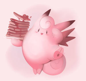 Clefairy Evolution og Pandekager — Pokemon telefon Wallpapers