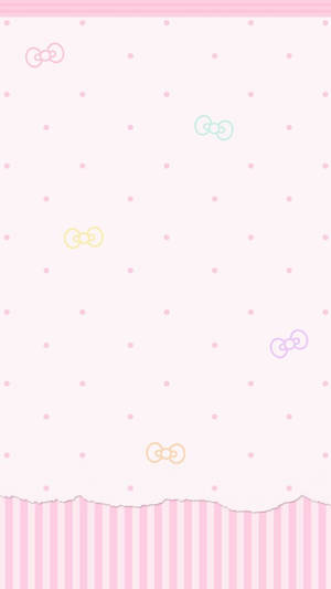 Collage af sløjfer på kawaii lyserød baggrund — Kawaii pink Wallpapers