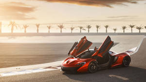 Cool bil rød McLaren tapet — Seje biler GIF Wallpapers
