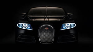 Cool bil sort Bugatti baggrund — Seje biler GIF Wallpapers