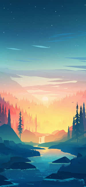 Cool farverig abstrakt iPhone-baggrund — Galaxy C55 Wallpapers