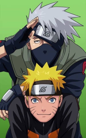 Cool Kakashi hilser med Naruto — Xiaomi Pad Mini Wallpapers