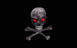 Cool sort kranium og knogler tapet — Cool sort Wallpapers
