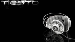 Cool Tiesto Grafik Hovedtelefoner Baggrund — Batteribesparelse Wallpapers