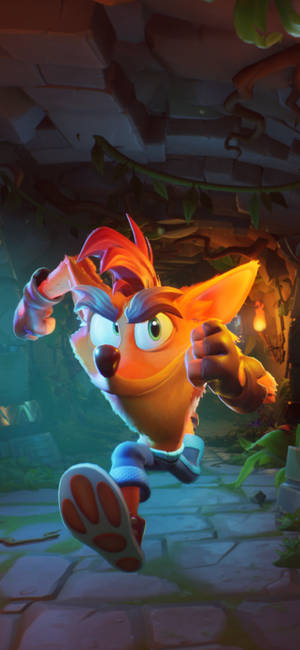 Crash Bandicoot løb baggrund — iPhone 17 Pro Max Wallpapers
