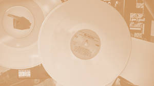 Cremefarvet æstetisk vinylplade