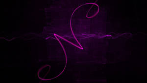 Fedt N i kursiv lilla stil — Sejt GIF Wallpapers