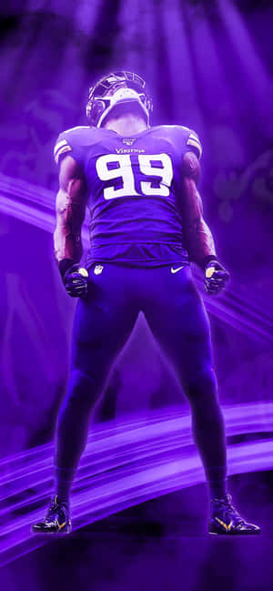 Danielle Hunter Minnesota Vikings Lilla Plakat — Vivo V60e Wallpapers