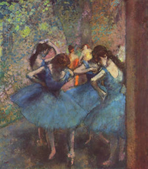 Dansere i Blå Malet af Edgar Degas wallpaper — Vivo X Fold Wallpapers