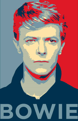 David Bowie rød blå mobilt kunstværk baggrund — Galaxy Tab Wallpapers