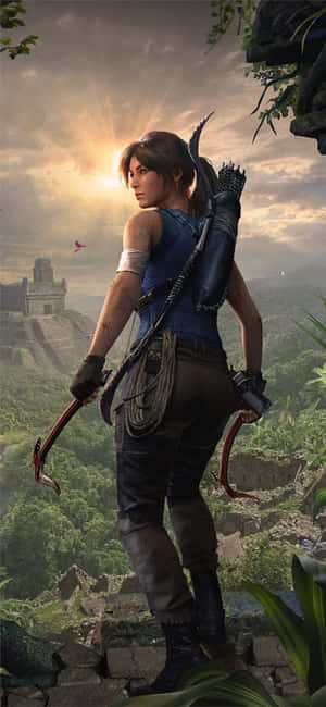 Iphone X Shadow Of The Tomb Raider Baggrund — Solopgang Wallpapers