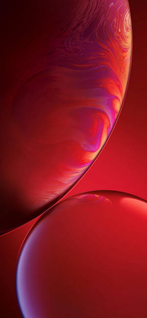 To røde hvirvlende abstrakte bobler iPhone XR tapet — iPhone Xr Wallpapers