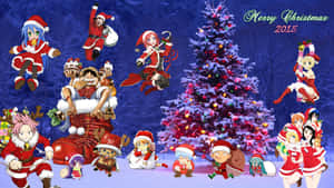 Anime julebaggrund