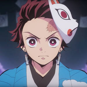 Demon slayer maske Tanjiro portræt tapet — Rui Demon Slayer Wallpapers