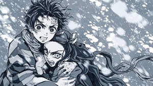 Demon Slayer Tanjiro med Nezuko — Dæmondræber nezuko Wallpapers